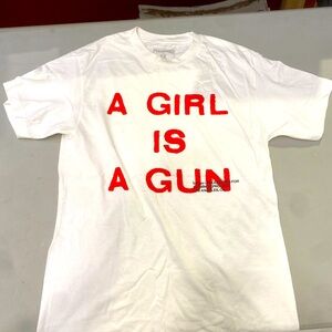 Pleasures iconic A girl is a gun t-shirt-never worn